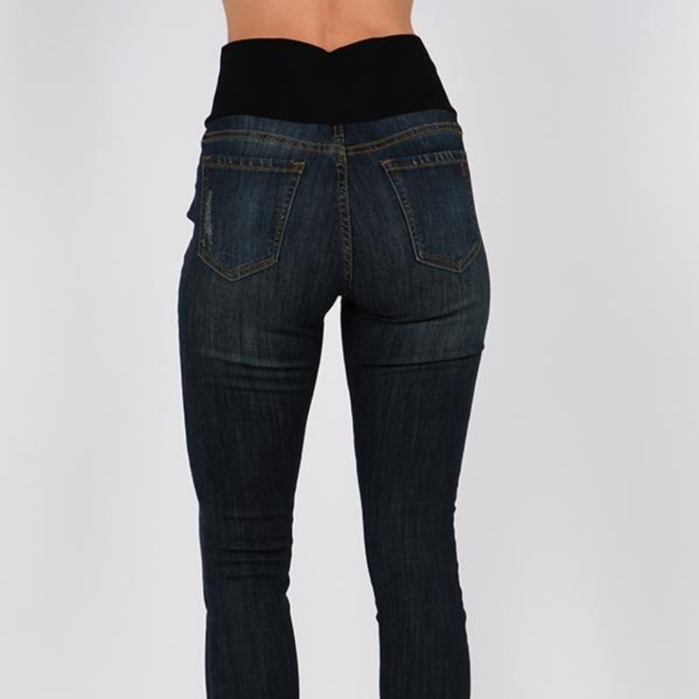 COPY - Casual Deep Wash High Waist Jeans